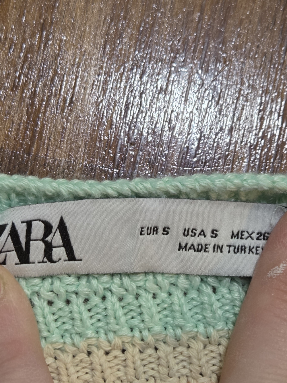 ZARA Crochet Knit Triangle Striped Multicolor Cropped Tank Top, Small Boho - Picture 3 of 5